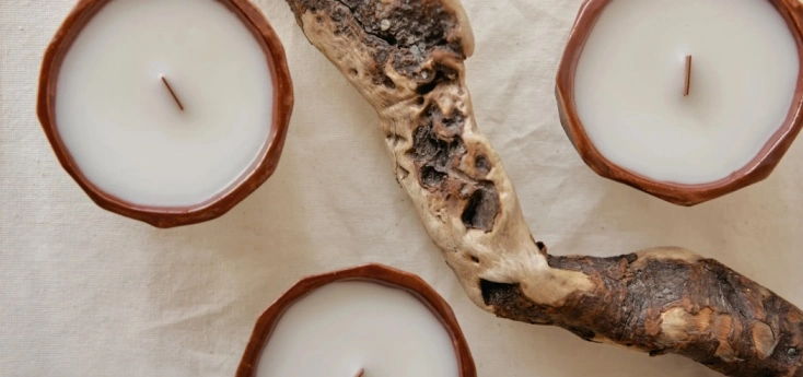 Bougies artisanales aux parfums de Grasse